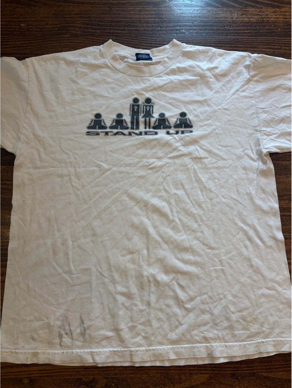 Truth Soul Armor Stand Up Graphic White Cotton T-Shirt Made in USA